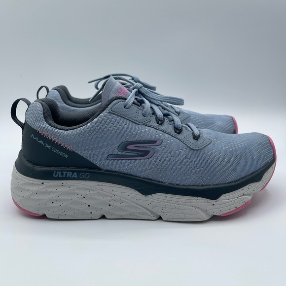 Skechers Go Run Ultra Go Womens Sz 7 Blue Running Shoes Athletic Sneakers - Picture 1 of 9